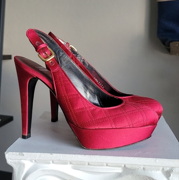 STUART Weitzman Slingback Heels Satin Pumps - Picture 8 of 12